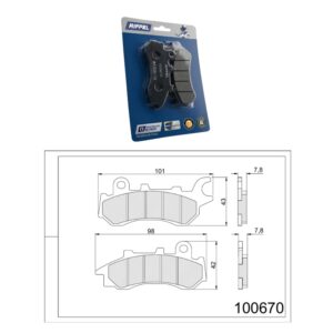 Pastilha de Freio Dianteira – 100670 – CG 160 [CARGO / TITAN / FAN / STAR] - [ESDI / ESD]