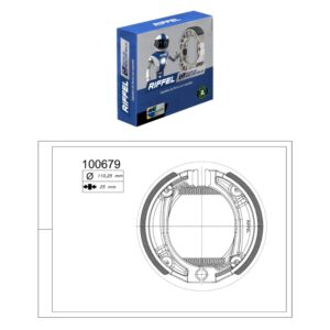 Patins de Freio Traseiro – 0,25mm – 100679 – BIZ 110i