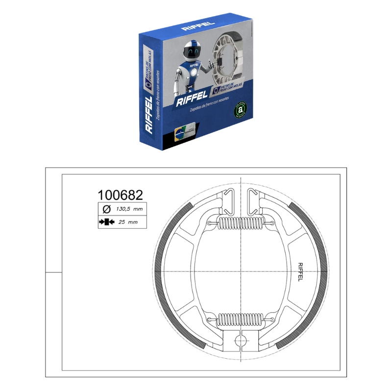 Patins de Freio Traseiro – 0,50mm – 100682 – LEAD 110